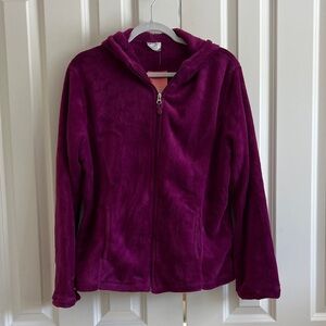 Danskin Now skin Now Plush Fuschia Purple Zip-Up Hoodie NWT